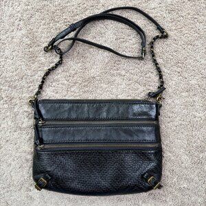 The Sak Crossbody Purse Black Leather Hobo Shoulder Bag Y2K Punk Goth Grunge